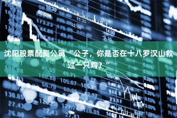 沈阳股票配资公司 “公子,你是否在十八罗汉山救过一只鸡?”
